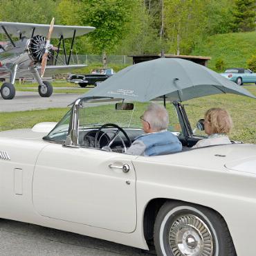 Donnernde Legenden im Saanenland – 50 Jahre Classic Thunderbird Club of Switzerland - Ein paar Tropfen? Kein Problem – der Spass fuhr trotzdem mit.