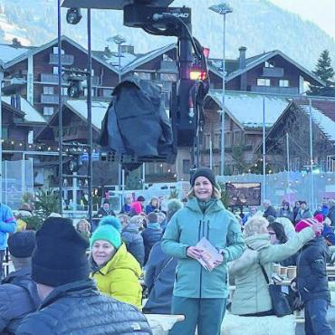 «Und... Action!» – «SRF bi de Lüt» sendete live aus Gstaad - Fabienne Gyr bei der Generalprobe am Samstag.