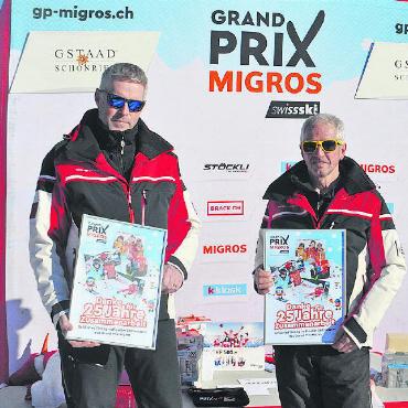 Grossartiges Skifest in Schönried - Johny Wyssmüller und Markus Willen sorgen am GP seit einem Vierteljahrhundert für hohe Qualität in der Zeitmessung.