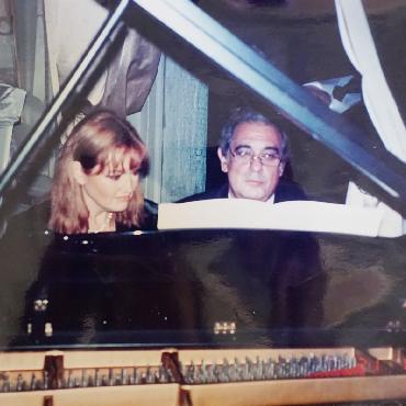 20 Jahre New Year Music Festival: Wo Nähe zum Prinzip wird - Caroline Murat und Plácido Domingo beim vierhändigen Klavierspiel. Seine Musikalität hat sie früh beeinflusst. FOTO: ZVG