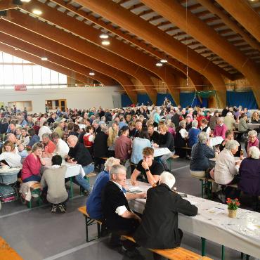 Ein Gesamtchor als Höhepunkt des Jodlertreffens