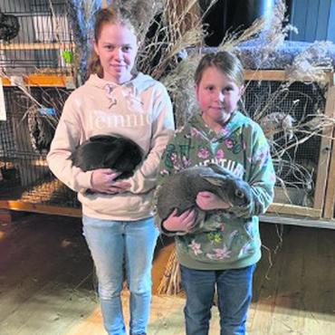 Erfolgreiche Kleintier-Jungzüchterinnen - Die beiden erfolgreichen Jungzüchterinnen Svenja Eschler (links) und Lynn Aeschbacher mit ihren ausgezeichneten Tieren. FOTO: ZVG