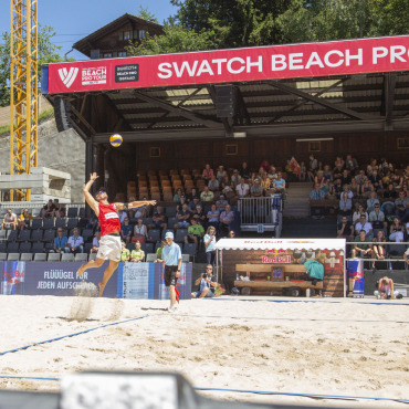 Krattiger/Beeler im Viertelfinal - Krattiger/Breer haben eine solide Leistung abgeliefert im Spiel gegen die Österreicher Ermacora/Pristauz. Foto: AvS