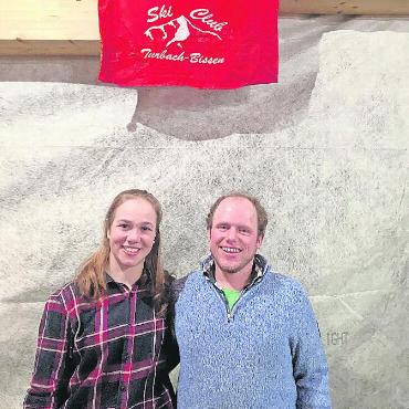 Der Skiclub Turbach-Bissen traf sich am Wasserngrat zum Clubrennen - Clubmeisterin Dania Allenbach und Clubmeister Benjamin Mösching.