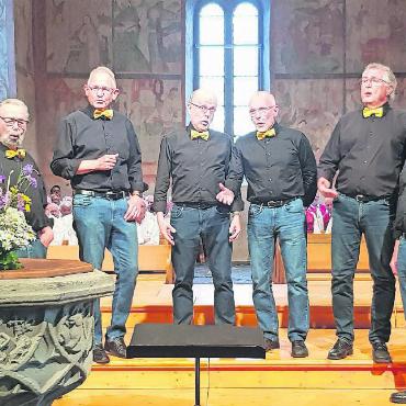 Mit fröhlichem Gesang feierte der Männerchor «Echo vom Olden» seinen 175. Geburtstag - Die A-Cappella-Formation verzauberte das Publikum.