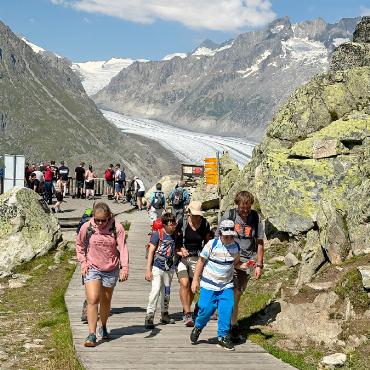 «HPS im Lagerruusch» - Weg zum Aletschgletscher.