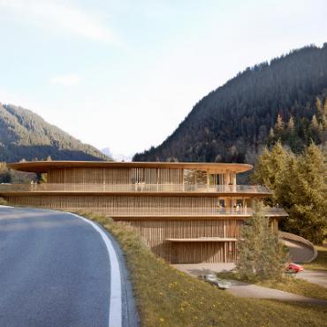 1. April am 3. Oktober? - Visualisierung des Gstaad House. VISUALISIERUNG: FOSTER UND PARTNERS