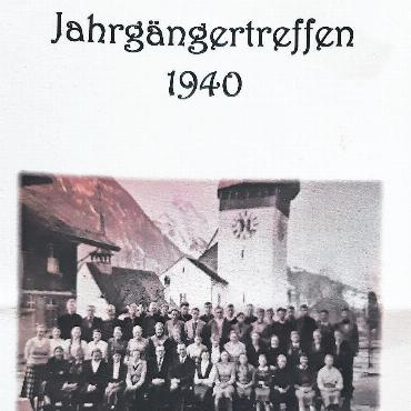 Jahrgängertreffen 1940: Vor 67 Jahren – 19 erinnern sich - Die Speisekarte, gestaltet mit einem Foto aus vergangenen Zeiten. FOTO: WILLY U. LOOSLI