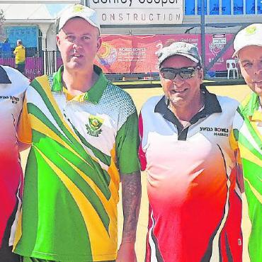BC Gstaad Damen im Viertelfinale der Bowls-Weltmeisterschaften in Australien - Schweiz gegen Südafrika mit den beiden Gstaader Bowlsspielern Beat Matti und Markus Merz bei den Men’s Pairs.