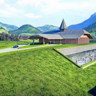 Pläne für eine Konzerthalle und ein Museum in Rougemont - Ebenso unterirdisch soll ein Museum entstehen, das eine Dauerausstellung von impressionistischen Werken beherbergen und ganzjährig geöffnet sein soll. VISUALISIERUNGEN: ZVG