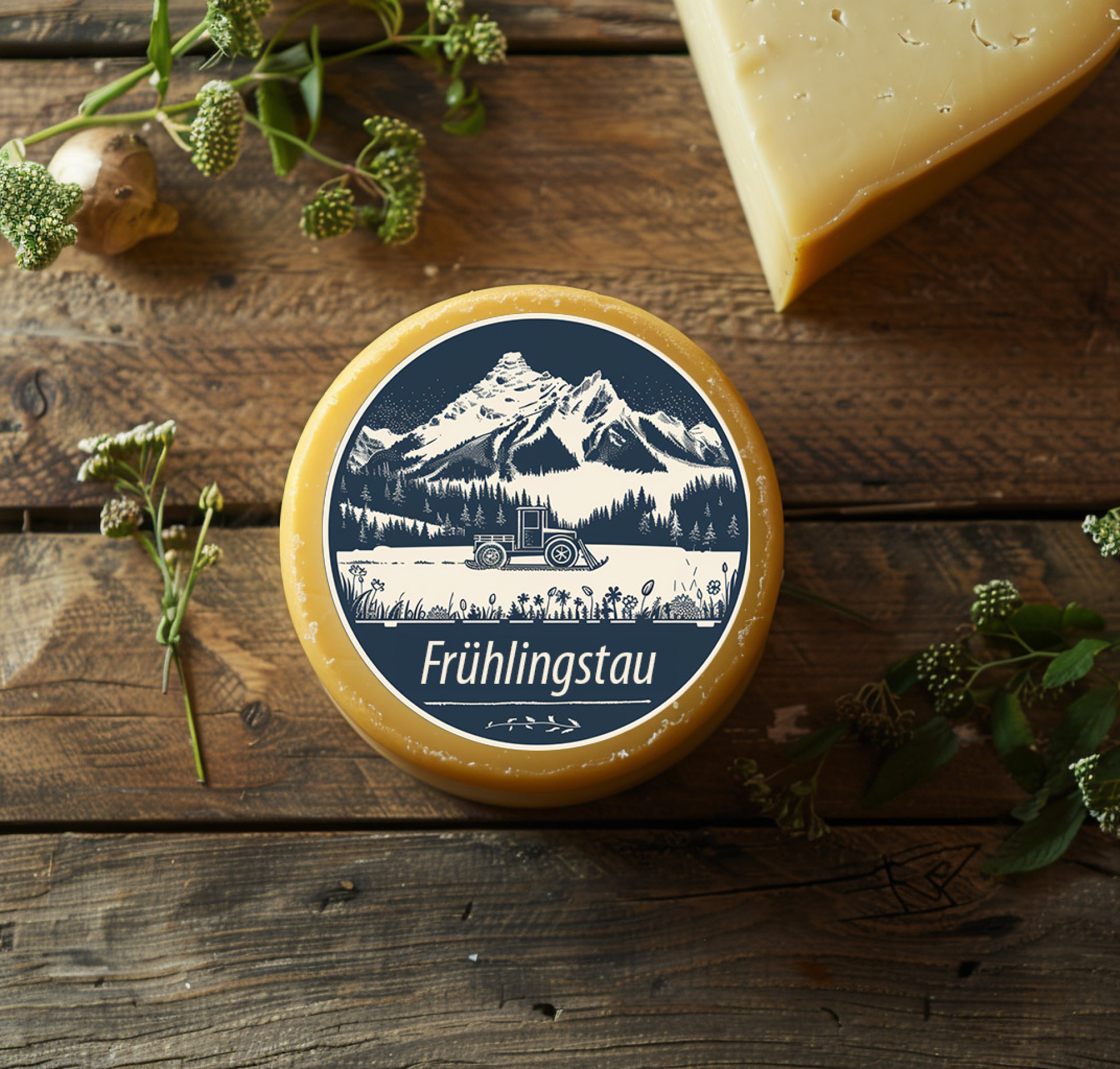 Das Frühlingstau-Mutschli ist eine Kreation der Molkereien Gstaad und Schönried. Der Käse enthält übrig gebliebenes Streusalz der Gemeinde Saanen. (Foto: AvS)