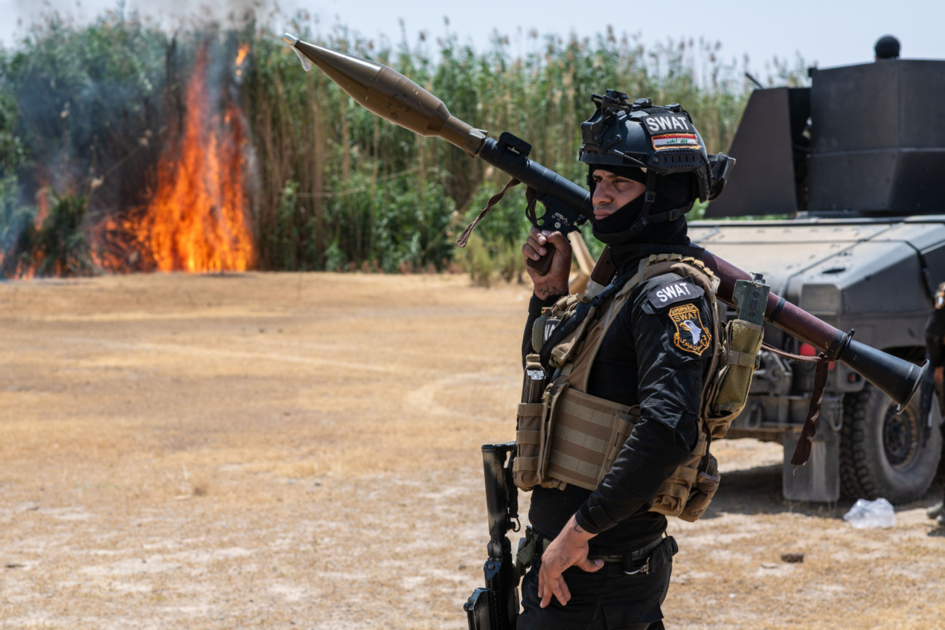 Dieses Foto zeigt einen Soldaten einer irakischen Spezialeinheit im Einsatz gegen die Terrormiliz Islamischer Staadt (IS). (Foto: zVg)