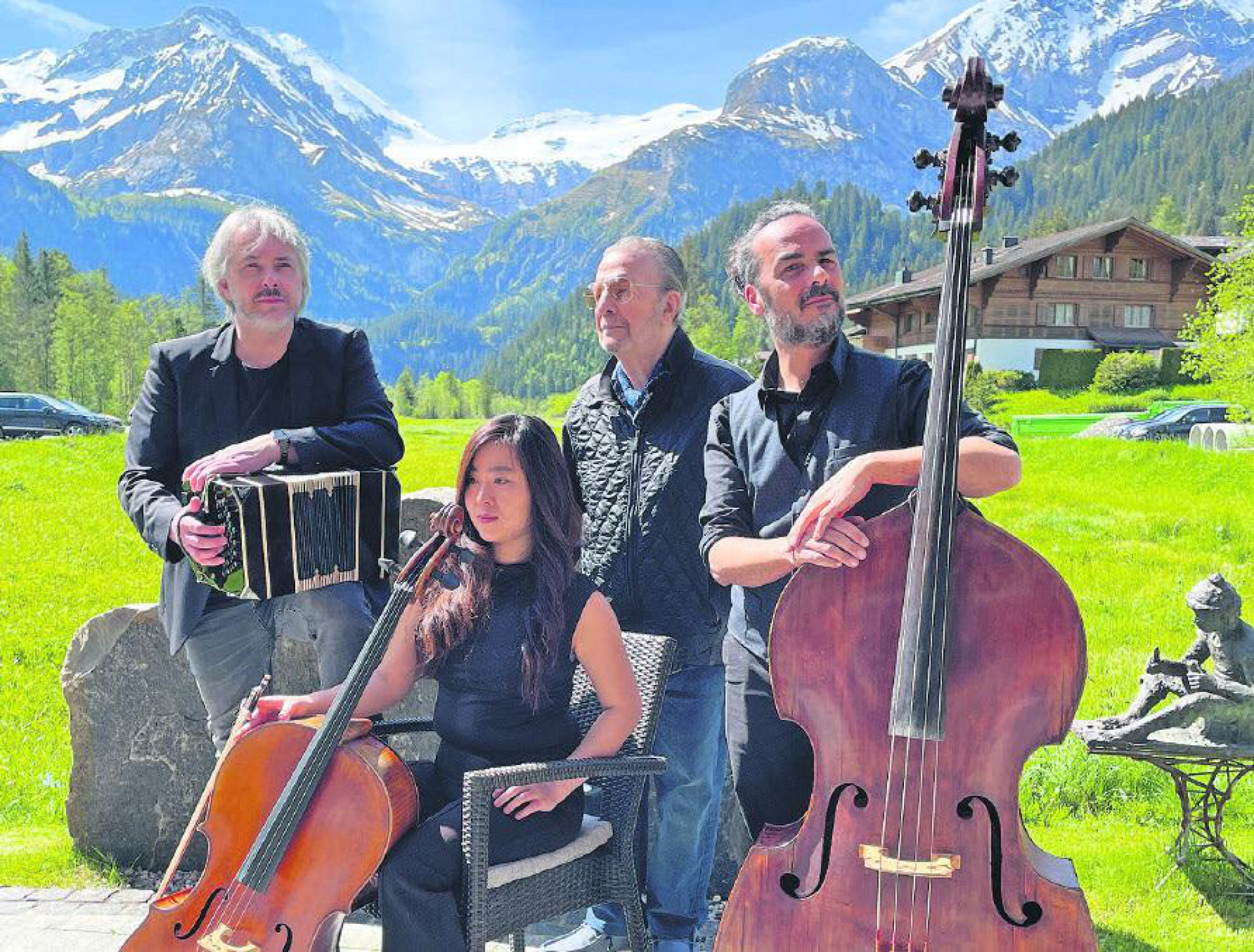 Pablo Ziegler auf der Terrasse des Hotels Alpenland.