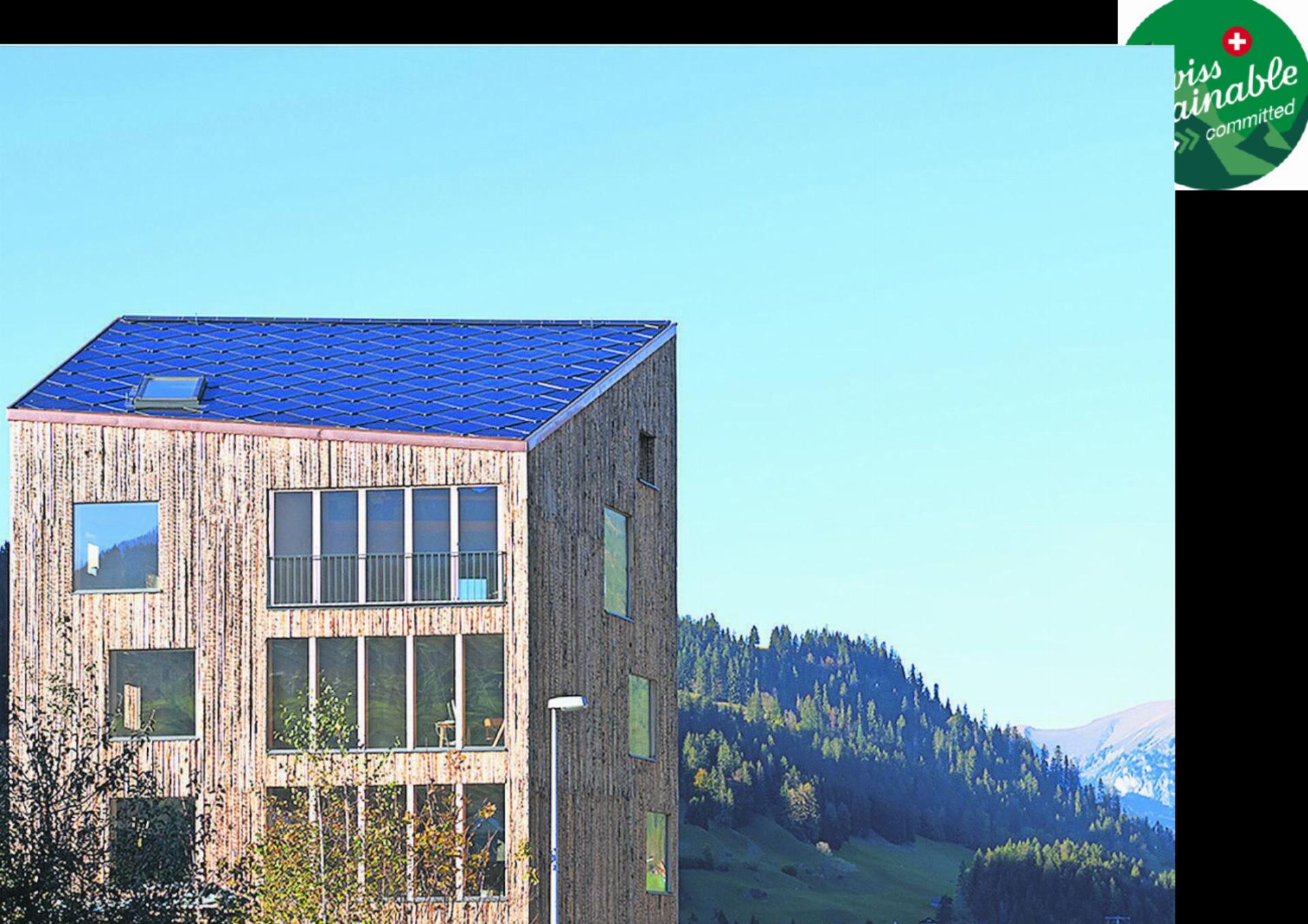 Haus ohne Heizung: Das solare Direktgewinnhaus der N11-Architekten und -Bauingenieure in Zweisimmen. FOTO: ZVG