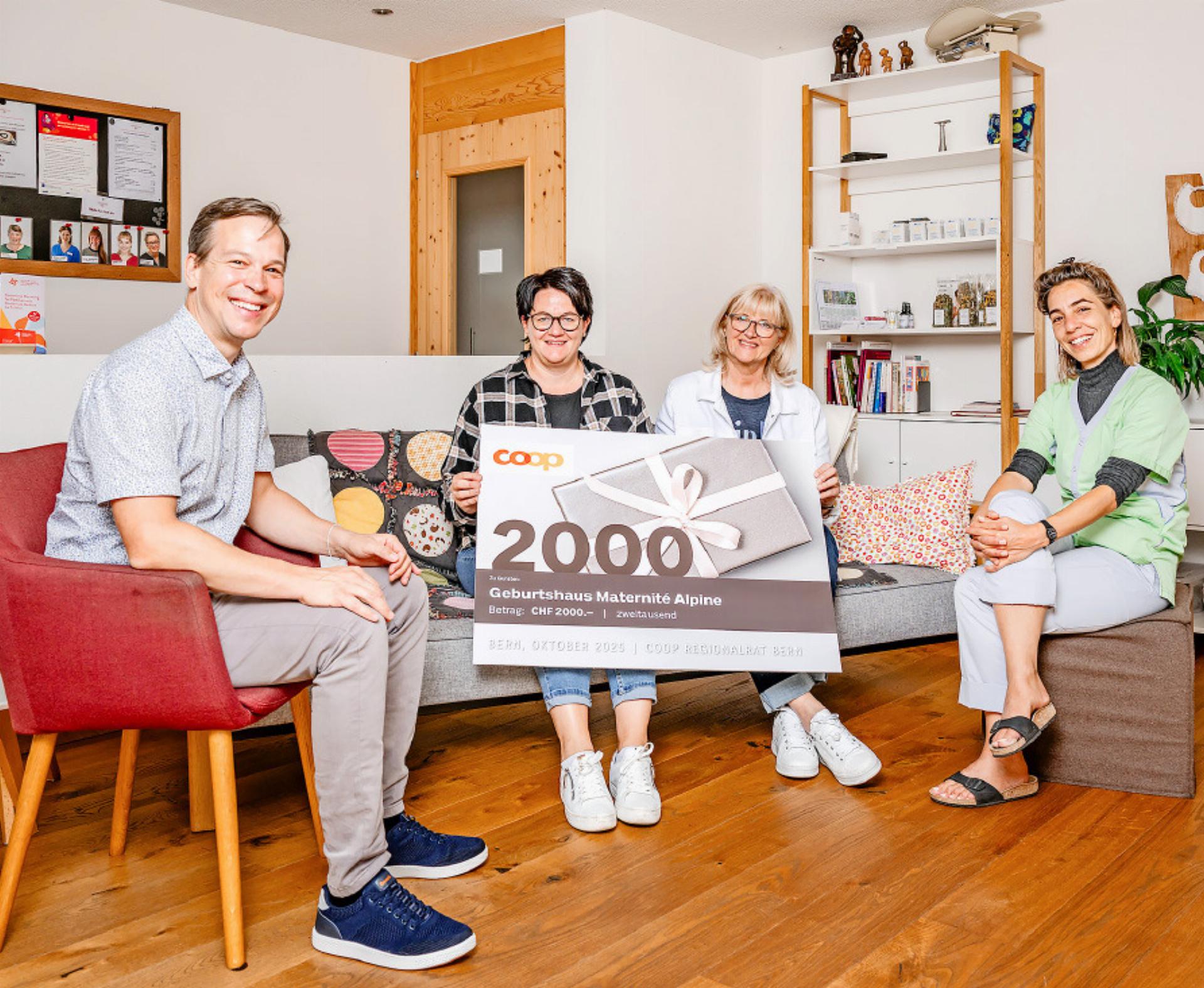 2000 Franken für das Geburtshaus Maternité Alpine - Das Bild wird blockiert. – Möglicherweise durch einen aktiven Adblocker.