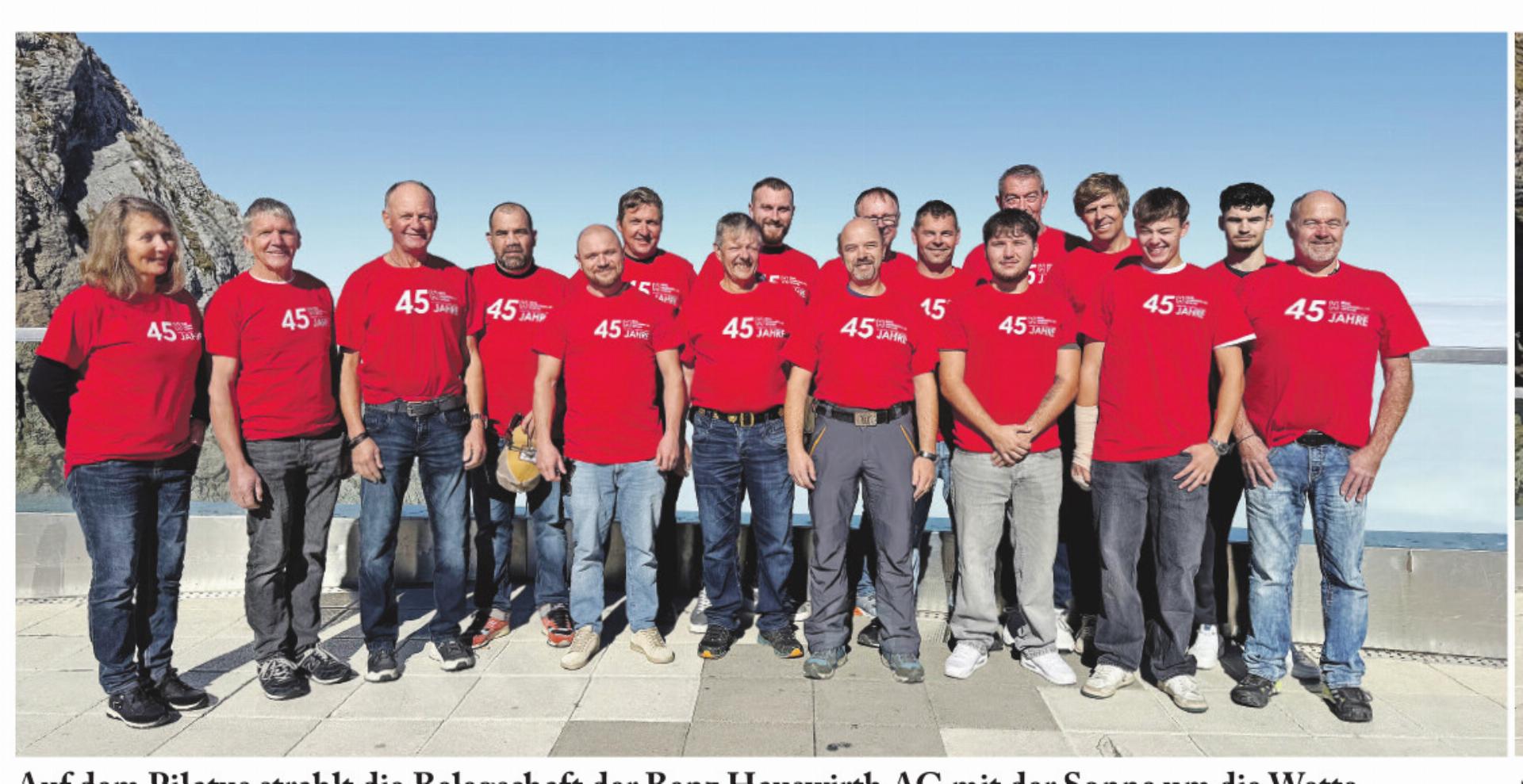 45 Jahre Benz Hauswirth AG – ein guter Grund zum Feiern - Das Bild wird blockiert. – Möglicherweise durch einen aktiven Adblocker.