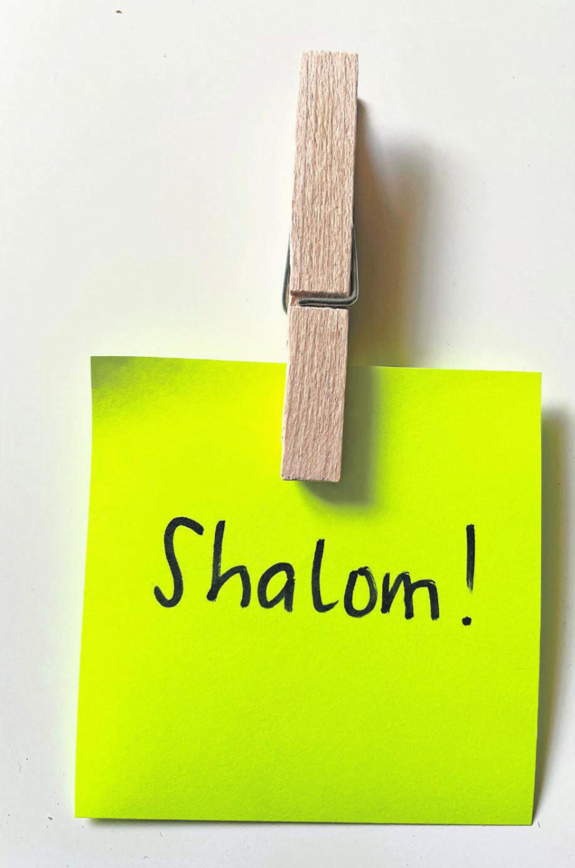 «Shalom» – Friedensgruss FOTO: PETER KLOPFENSTEIN