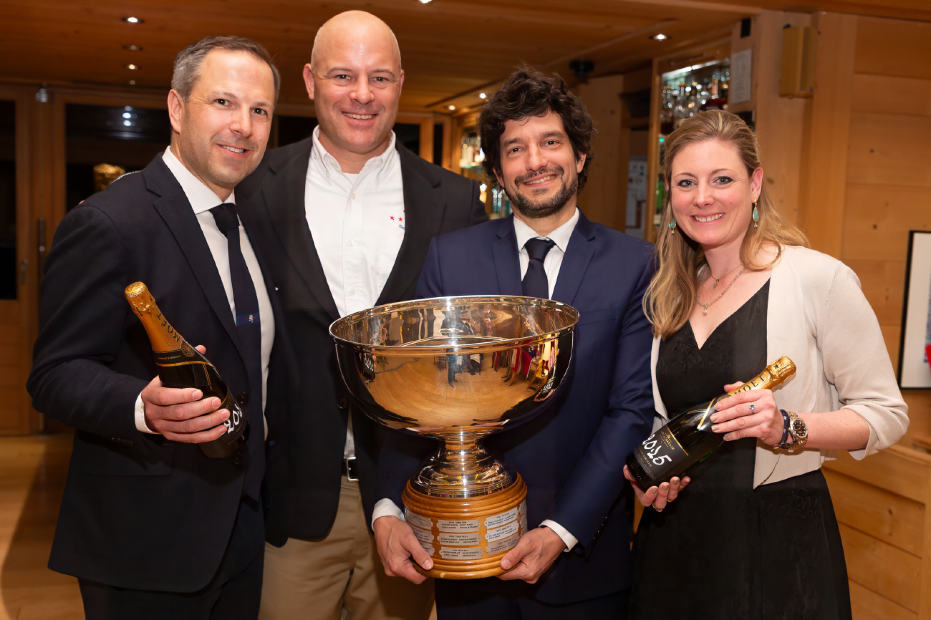 Die Gewinner des GYC Ski Yachting (v.l.): Sandro Bolton, Flavio Marazzi, Philippe Jann und Patricia Matti.