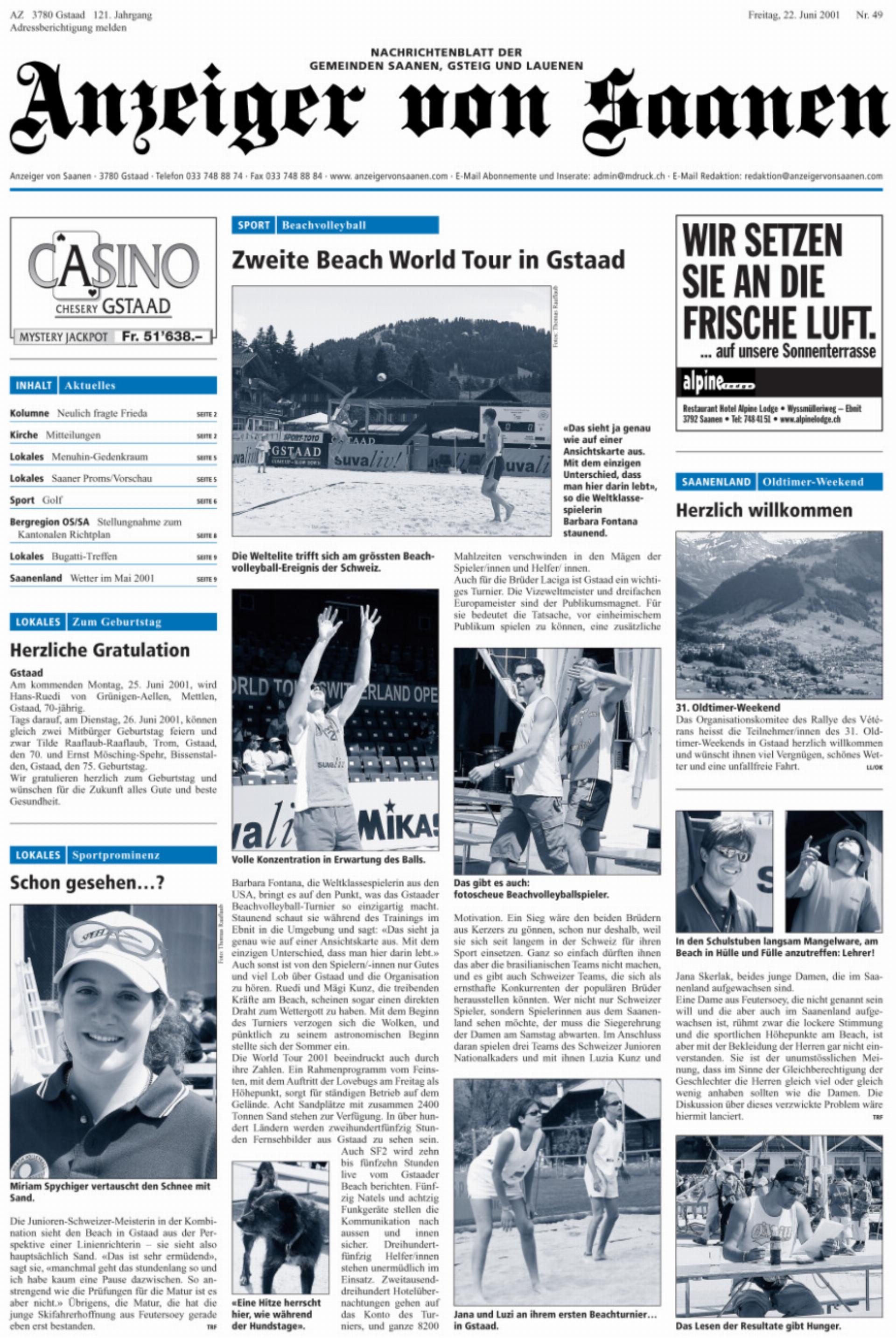Das Swatch Beach Pro Gstaad – mit Blick zurück nach vorn