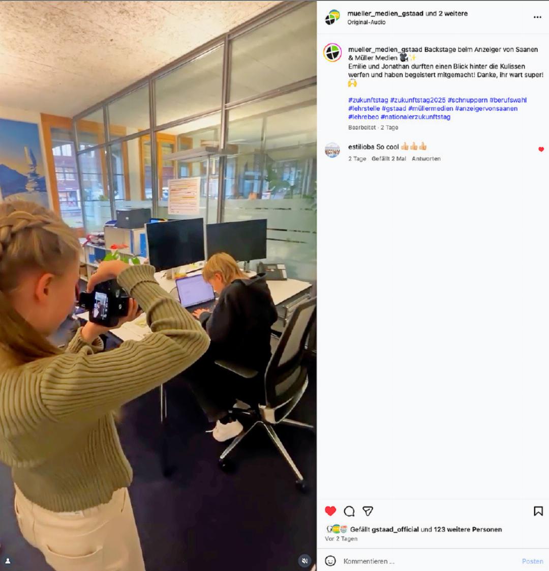 ...aber den Artikel zu schreiben und das Reel zu produzieren, fanden die Schnupperlis top! Und freuen sich über die vielen Likes, die ihr Video schon generiert hat. SCREENSHOT AUS INSTAGRAM ...aber den Artikel zu schreiben und das Reel zu produzieren, fanden die Schnupperlis top! Und freuen sich über die vielen Likes, die ihr Video schon generiert hat. SCREENSHOT AUS INSTAGRAM