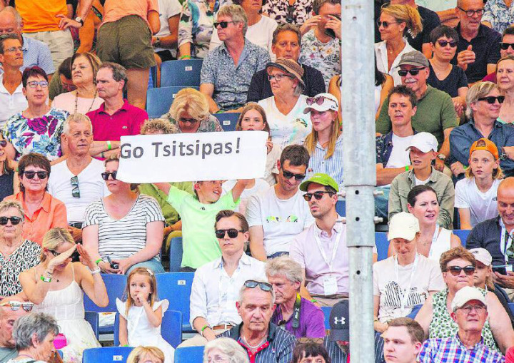 Tsitsipas hatte eine grosse Fangemeinde innerhalb des Publikums.