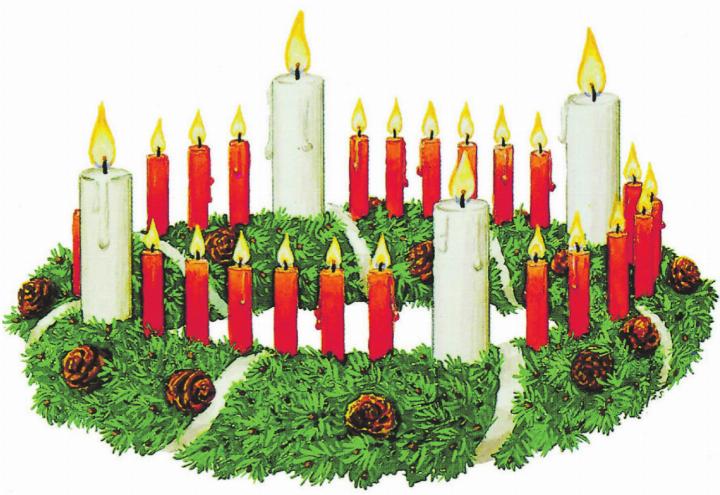 Die von J. H. Wichern erdachte Urform des Adventskranzes mit mindestens 22 und höchstens 28 Kerzen wird als «Wichernkranz» bezeichnet, damit keine Verwechslung mit dem vereinfachten «Adventskranz» mit vier Kerzen auftritt. FOTO: DAS RAUHE HAUS