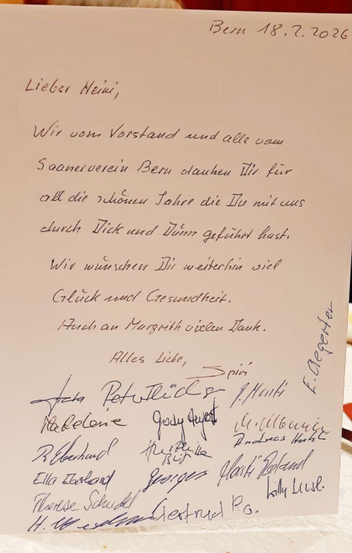 Liebevolle Dankesworte.   FOTOS: WILLY U. LOOSLI