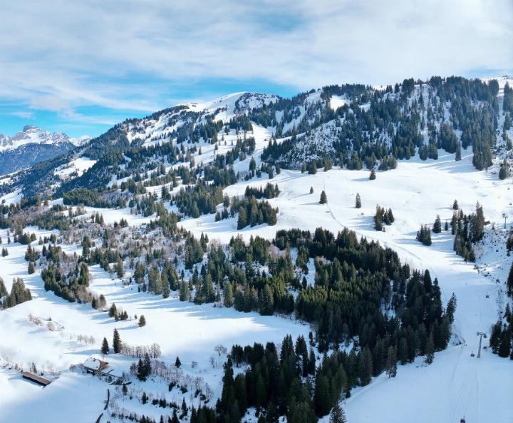 Am Samstag ist im Skigebiet Saanersloch in Saanenmöser ein Snowboarder verunfallt. Er verstarb trotz umgehender Rettungsmassnahmen noch vor Ort. Der Unfallhergang wird untersucht. FOTO: KANTONSPOLIZEI BERN