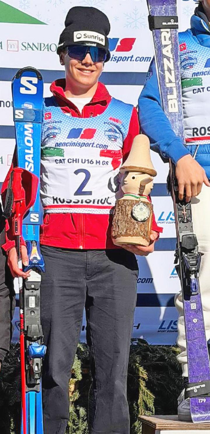 Fynn Brand holte sich im Riesenslalom und im Slalom jeweils Silber.