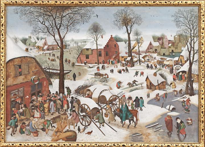 Pieter Brueghel der Jüngere, Werkstatt (1564–1638), Volkszählung in Bethlehem, 1610. Öl auf Holz. Bonnefanten-Sammlung, Dauerleihgabe von RCE. Dieses Kunstwerk gehört zur Nederlands Kunstbezit-collectie (NK-Collection). 
FOTO: ZVG