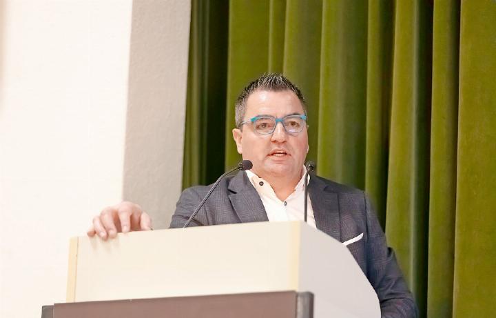 Thomas Knutti, SVP-Nationalrat, bei der vergangenen Delegiertenversammlung der SVP Kanton Bern. FOTO: ZVG