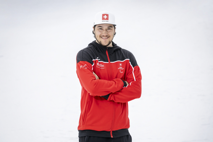 Der Athlet Fabrice von Grünigen stürzte im Training. FOTO: SWISS PARALYMPIC/Alexandra Wey