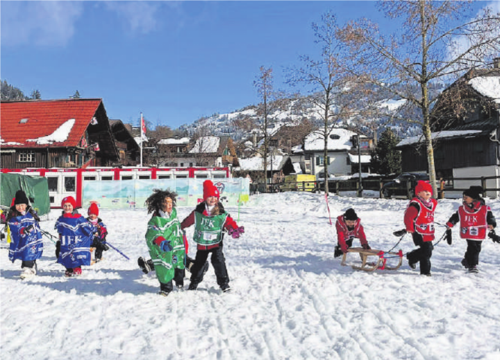 Olympische Stafette im Winter …