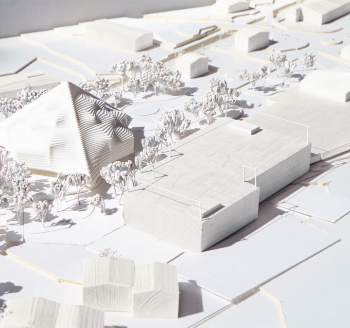 Auf dem Areal der heutigen Tennishalle und des Festivalzelts sindumfangreiche Veränderungen vorgesehen.  VISUALISIERUNG: HERZOG & DE MEURON