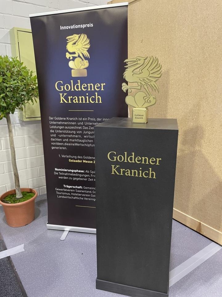 Der Goldene Kranich wird an der diesjährigen Gstaader Messe erstmals vergeben. FOTO: ZVG