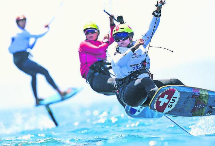 Elena Lengwiler an der Kite-Weltmeisterschaft. FOTO: ROBERT HAJDUK