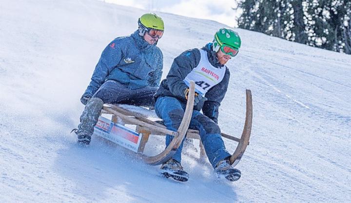 Action auf dem Hornschlitten. FOTO: HANSPETER LINIGER