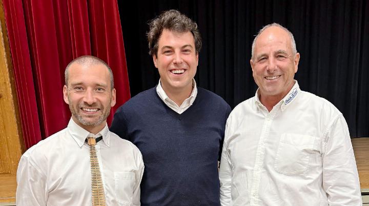 Sie präsentierten ein spannendes und wichtiges Thema: v.l. Nathanael Perreten, Micha Bach und Albert Bach. FOTOS: TINA DOSOT