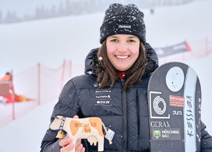 Die Saanerin Rosa Colella feierte an der Lenk den Europacup-Heimsieg.    FOTO: ZVG
