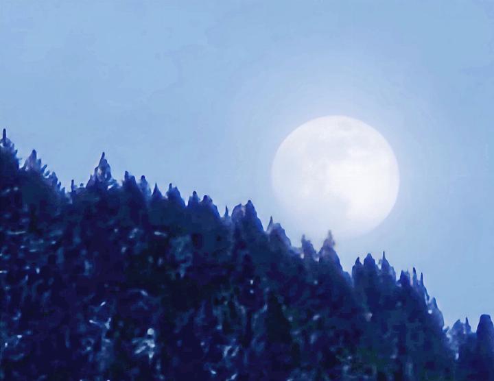 Der Vollmond: Grund des Ausflugs. FOTOS: ZVG