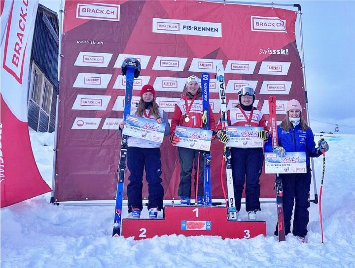 Dania Allenbach holte sich den U18-Schweizermeistertitel im Super-G. FOTO: SWISS SKI