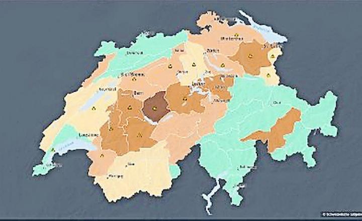 Die nationale Trockenheitsplattform (www.trockenheit.ch)informiert über die aktuelle Lage und liefert Prognosen für jede Warnregion. GRAFIK: ZVG