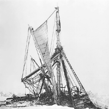 Punta Arenas und der Wettlauf zum Südpol - Die «Endurance» wird vom Packeis zerdrückt, 1915.
FOTO: FRANK HURLEY*
*Alle Fotos stammen aus der Bibliothek von commons.wikimedia.org