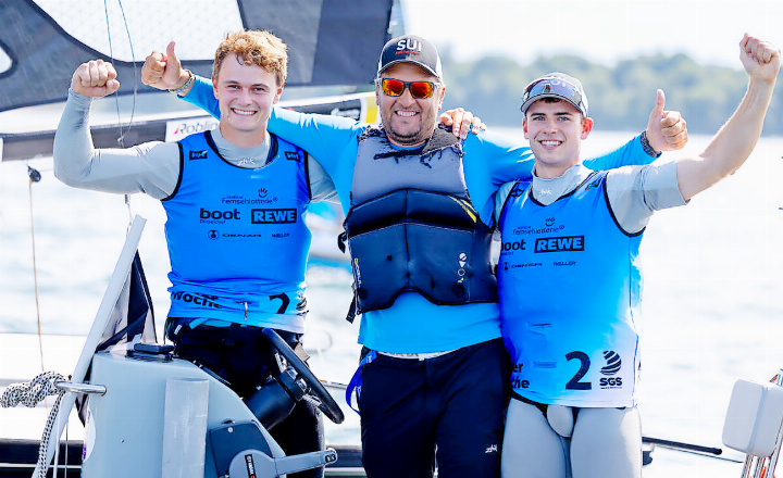 Joshua Richner (links) und Nilo Schärer (rechts) siegten bei der Kieler Woche. FOTOS: ZVG