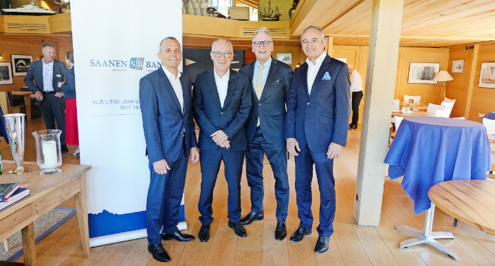 Von links nach rechts: Beat Welten, Dominique Huwiler, Dr. Thomas Borer und Gianluca Biggi. FOTO: MAXIME VÖGELE