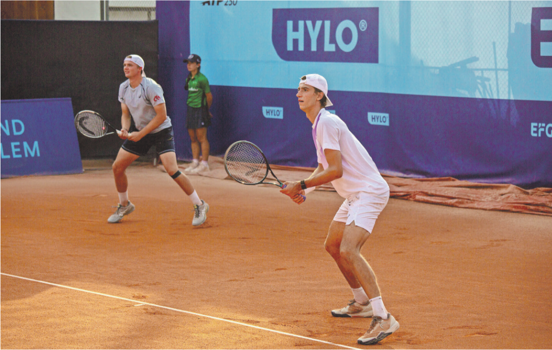 Dominic Stricker und Dylan Dietrich sind immer noch im Doppelturnier dabei. FOTO: MAXIME VÖGELE Dominic Stricker und Dylan Dietrich sind immer noch im Doppelturnier dabei. FOTO: MAXIME VÖGELE