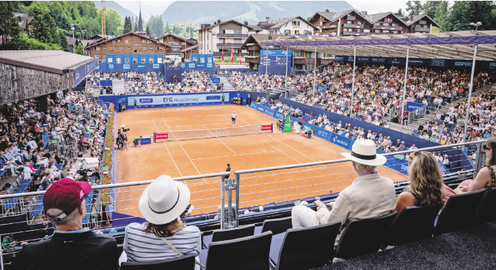 Der Blick von der Skybox, einemVIP-Bereich des Tennisturniers.
FOTO: BREAKPOINT IMAGES BY MEIERHANS