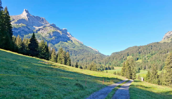 Wir geniessen die herrliche Bergwelt.    FOTO: ZVG