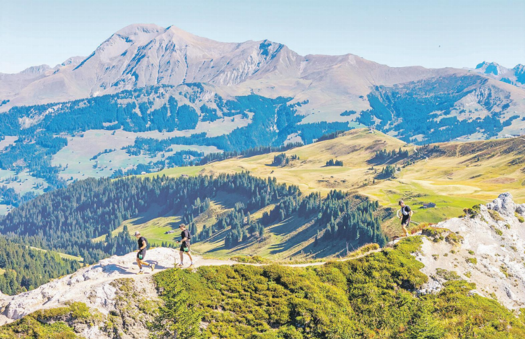 Beim Swiss Highlands Trail führen die Routen quer durch die Berglandschaften des Saanenlands. Beim Swiss Highlands Trail führen die Routen quer durch die Berglandschaften des Saanenlands.