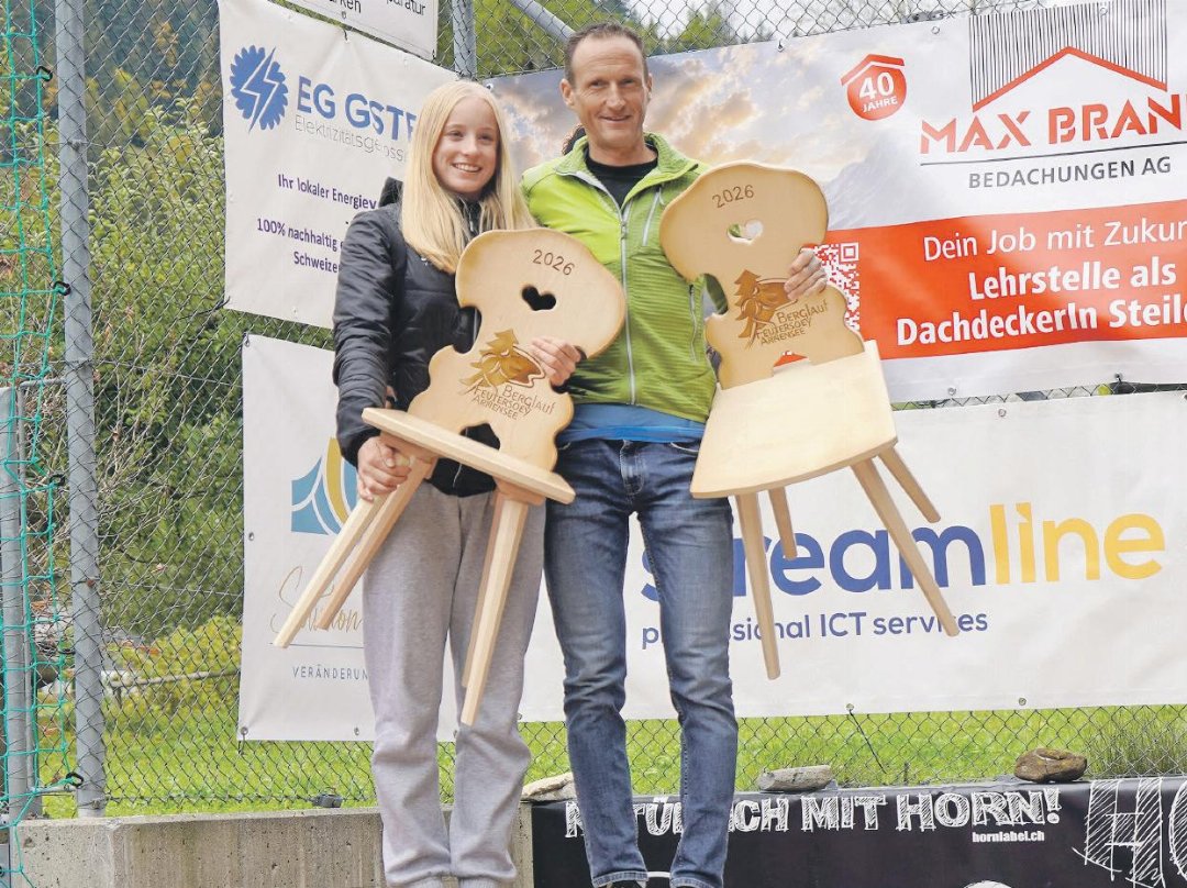 Die beiden Schnellsten: Danja Reichenbach und Patrick Feuz. Wie im Flug durchs Ziel. Die beiden Schnellsten: Danja Reichenbach und Patrick Feuz. Wie im Flug durchs Ziel.